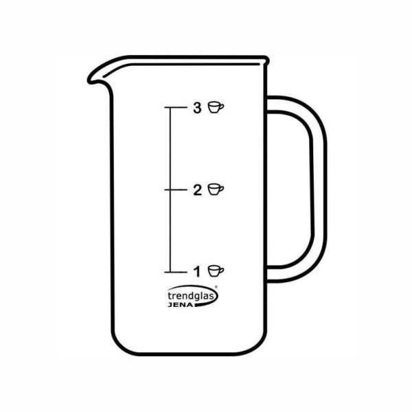 Ersatzglas für Trendglas Kaffeebereiter, 3 Tassen