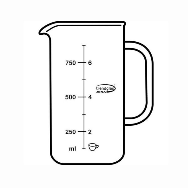 Ersatzglas für Trendglas Kaffeebereiter, 8 Tassen